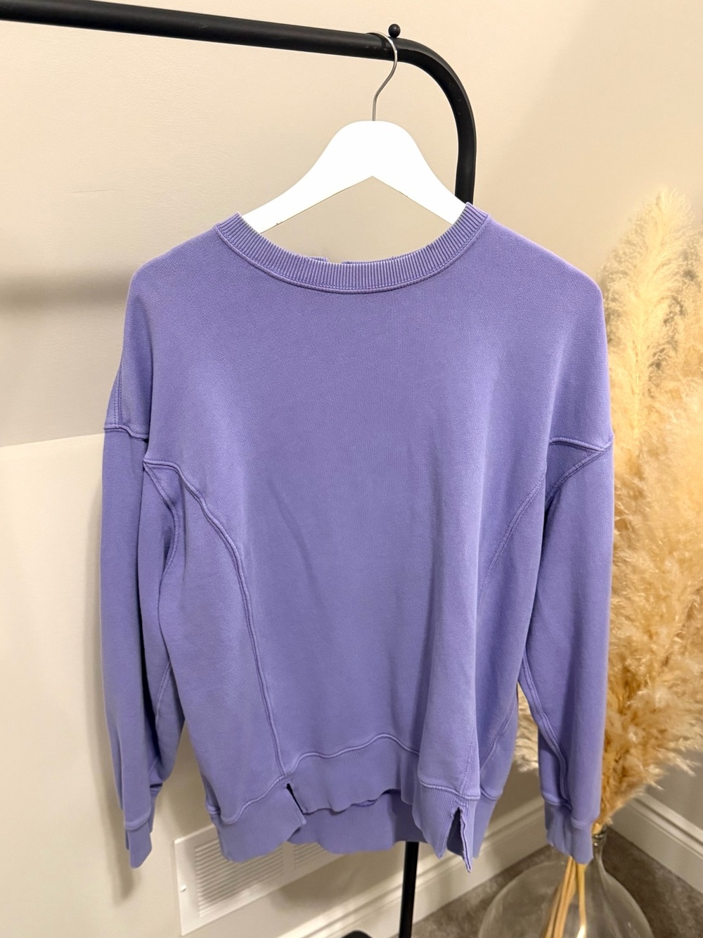 Aerie Lavender Oversized Pullover Crewneck